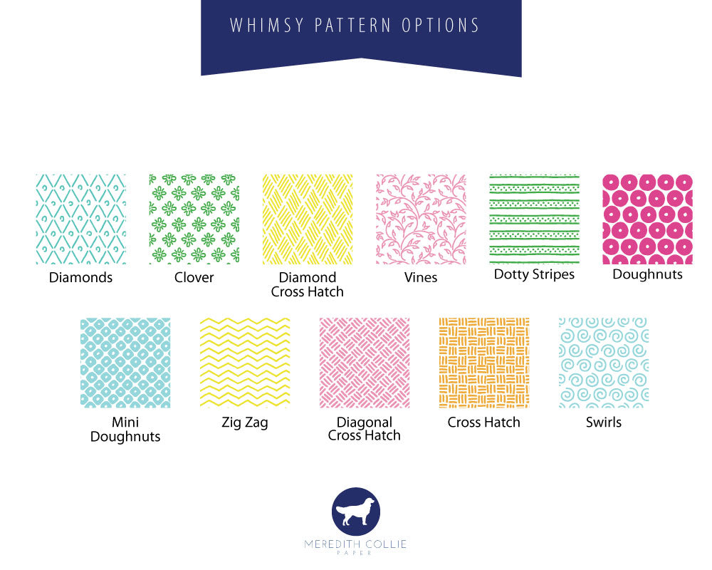 Whimsy Pattern Personalized Children's Stationery