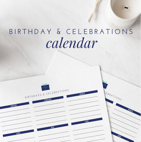 Birthday and Celebration Calendar / Free Download