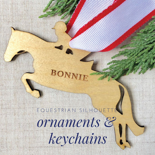 Equestrian Silhouette Ornaments and Keychains