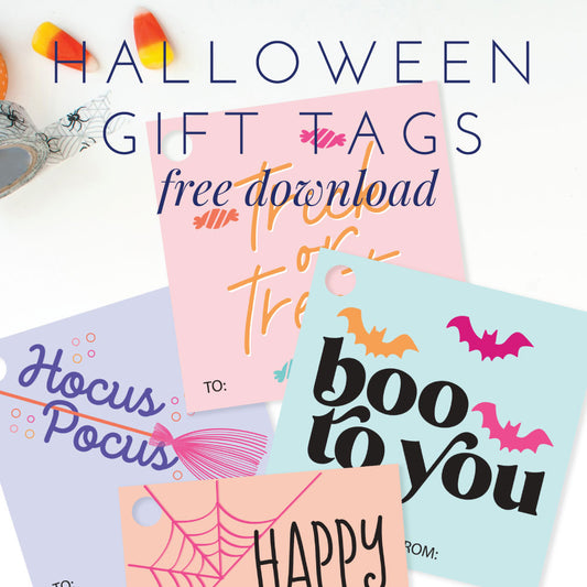 halloween gift tags, free download, printable gift tags, meredith collie paper, happy halloween, preppy halloween