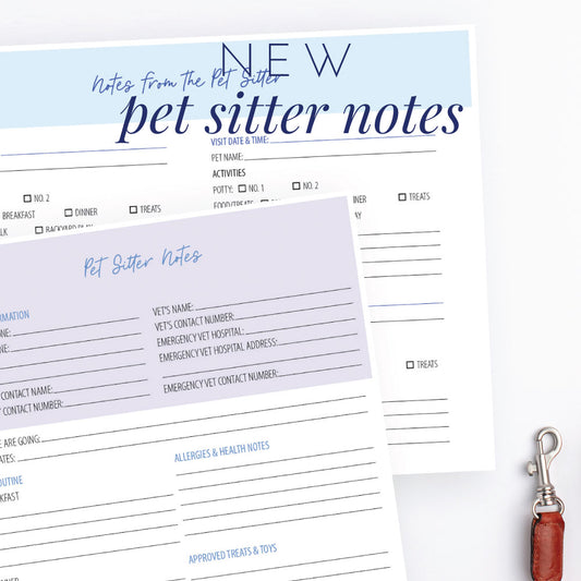 notes from the pet sitter, notes for the pet sitter, digital download, meredith collie paper