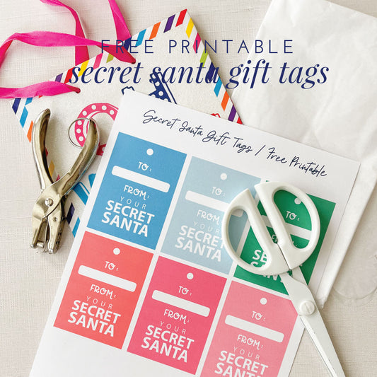 free printable secret santa gift tags, meredith collie paper