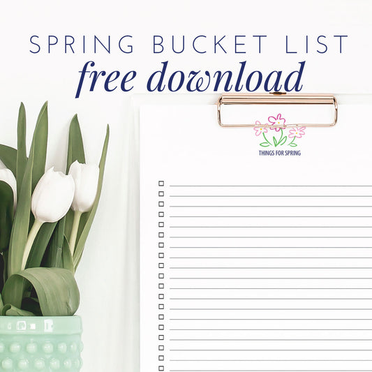 spring bucket list, free download, to do list, printable, meredith collie paper