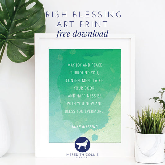Irish Blessing Art Print / Free Download