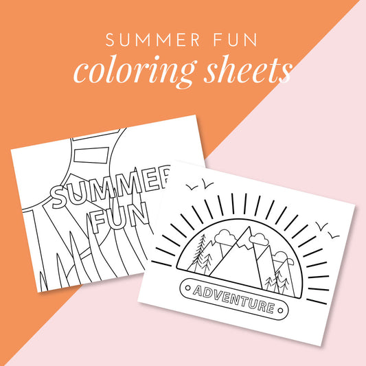 Summer Fun Coloring Sheets, Free Download, Meredith Collie Paper