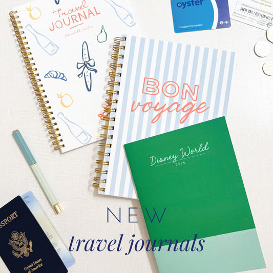 personalized travel journal and planner, single or multi trip 