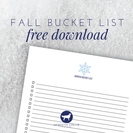 Winter Bucket List / Free Printable