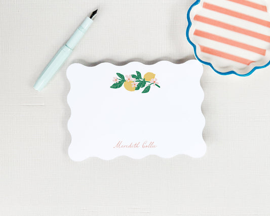 Simple Lemon Branch Personalized Stationery