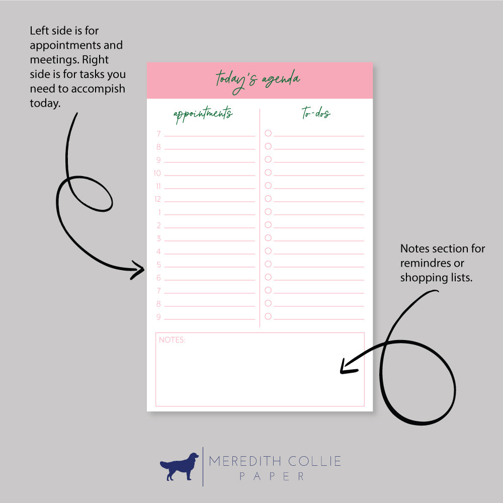 Simple Daily Planner Notepad