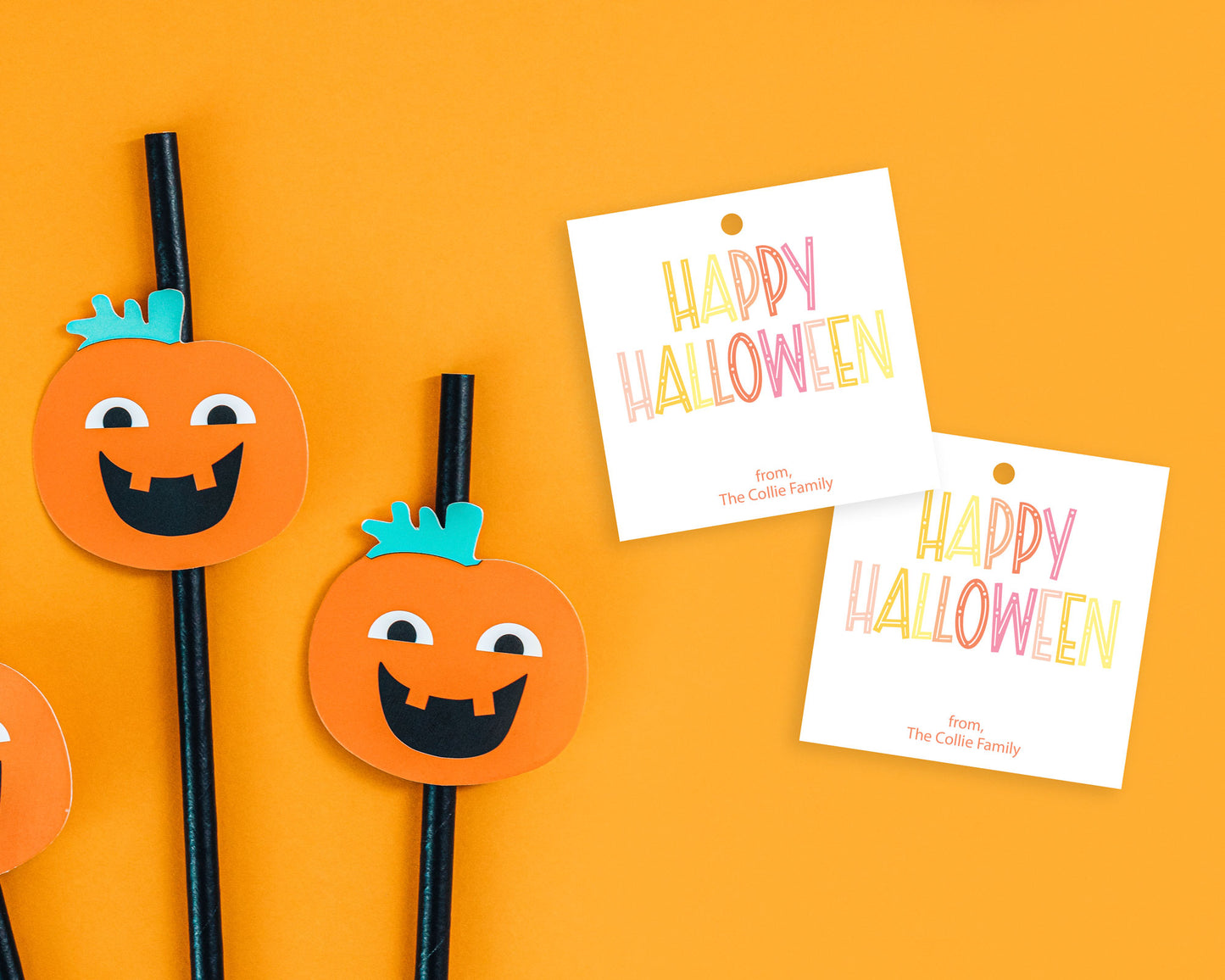 Preppy Halloween Gift Tag and Sticker