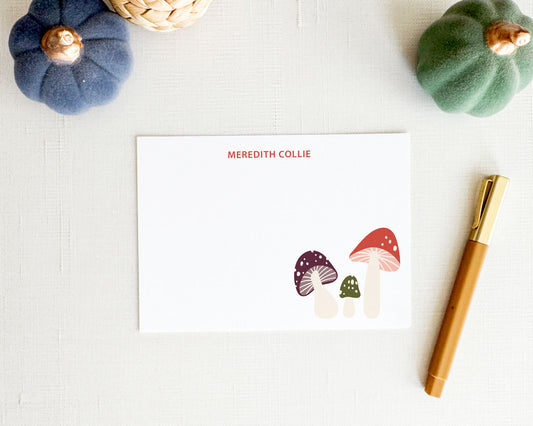 Cute Autumn Mushroom Personalized Stationery