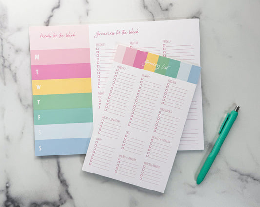Block Color Grocery Store Notepads
