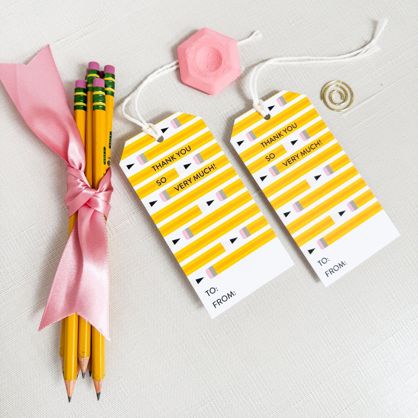 Pencil Teacher Thank You Gift Tags