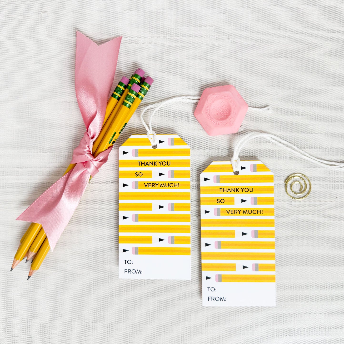 Pencil Teacher Thank You Gift Tags