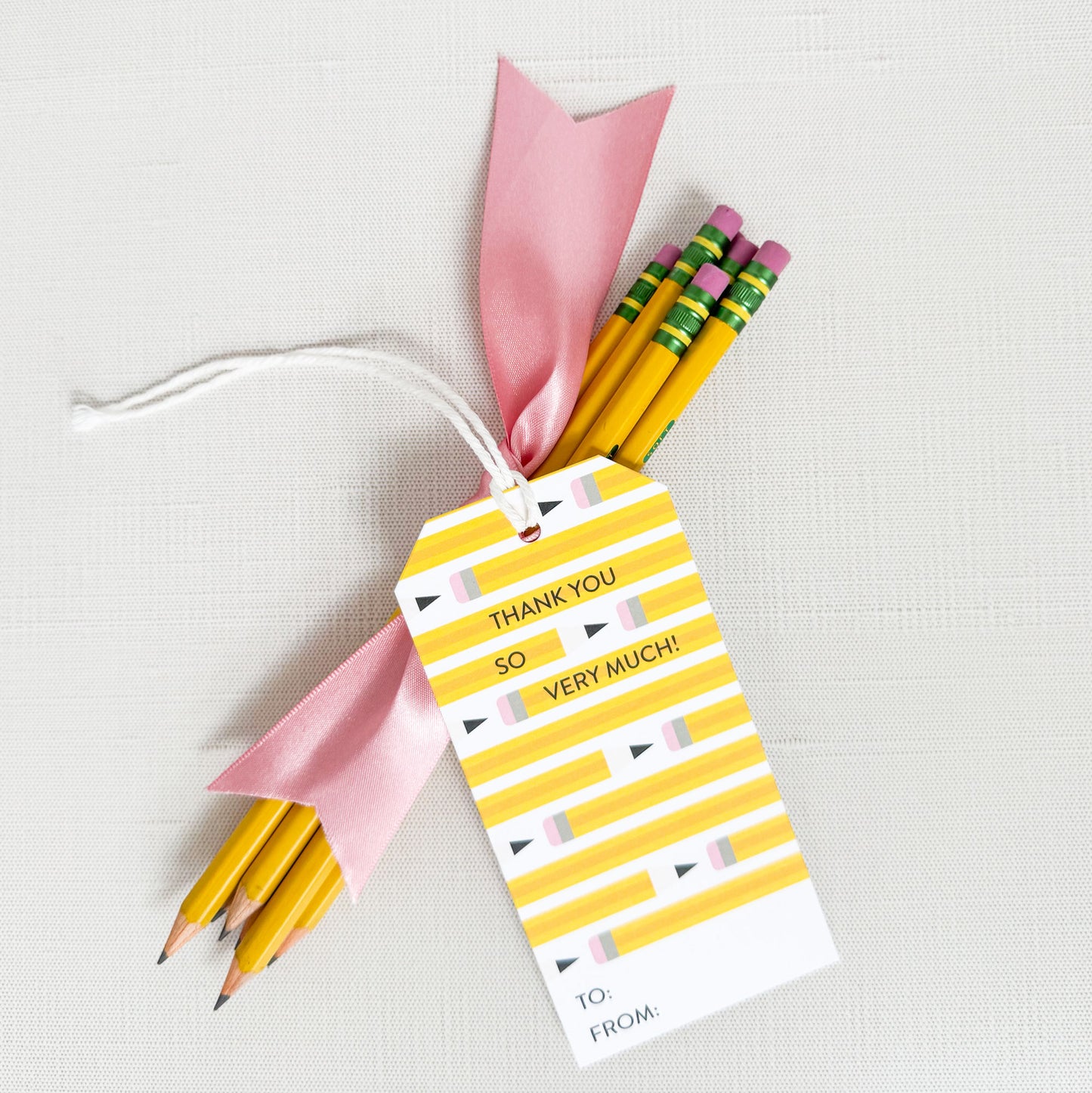 Pencil Teacher Thank You Gift Tags