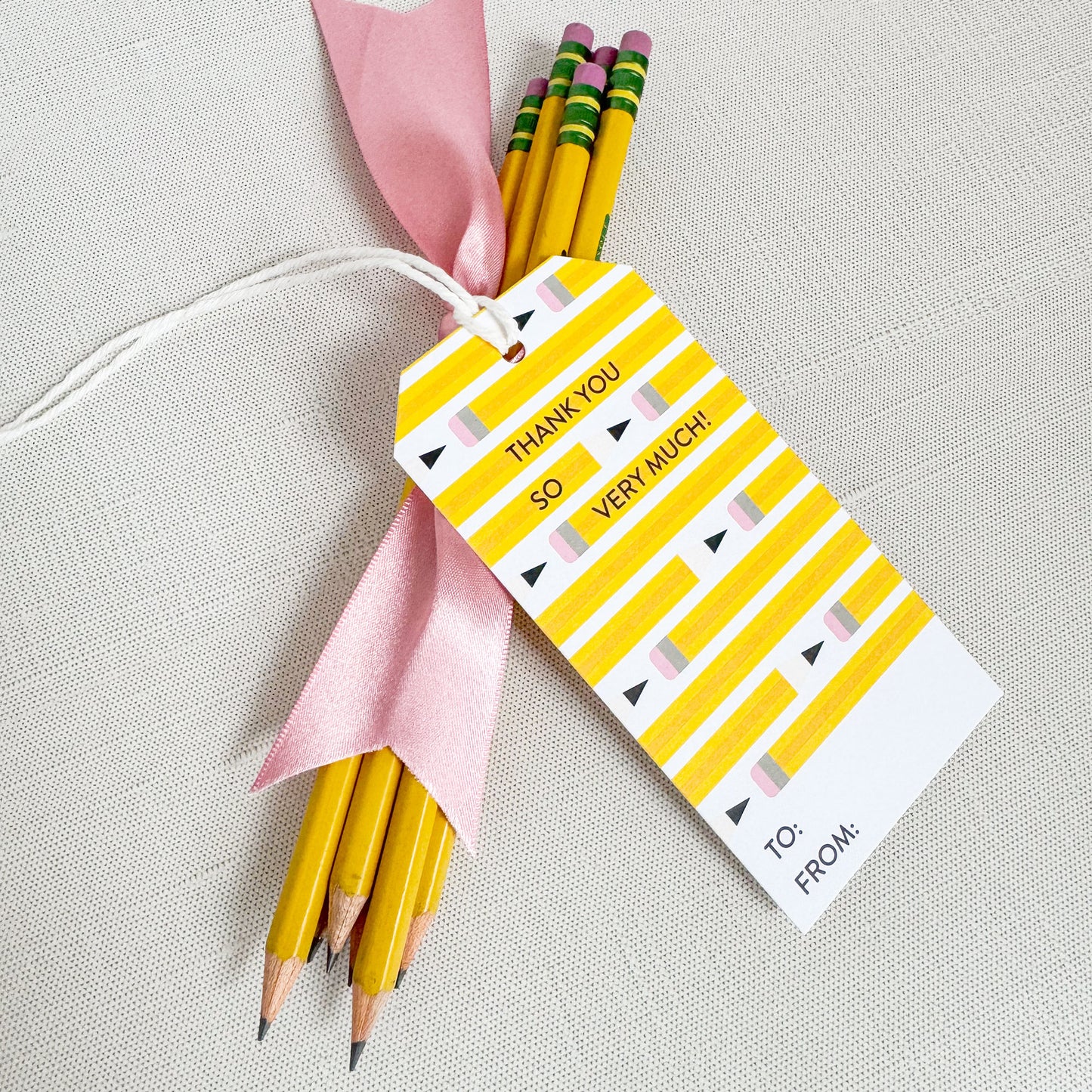 Pencil Teacher Thank You Gift Tags