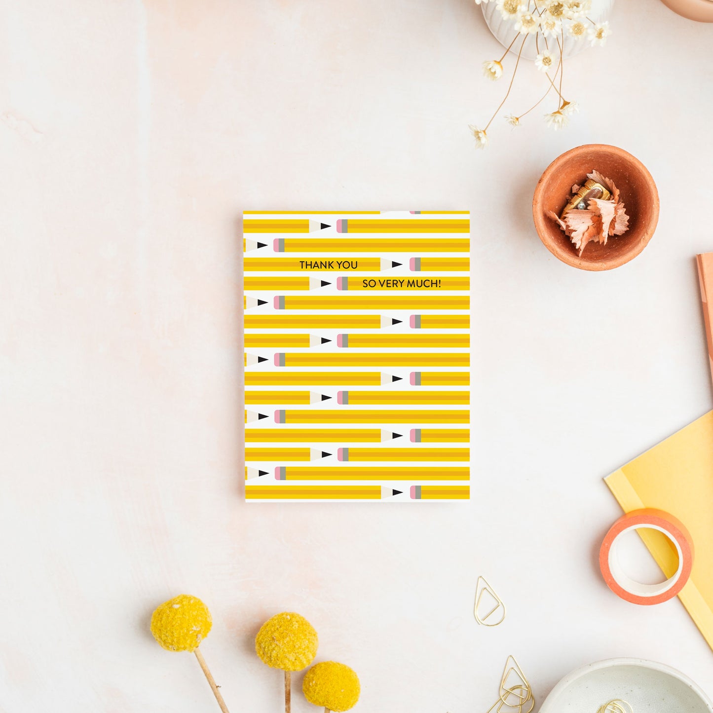 Pencil Thank You Teacher Appreciation Card