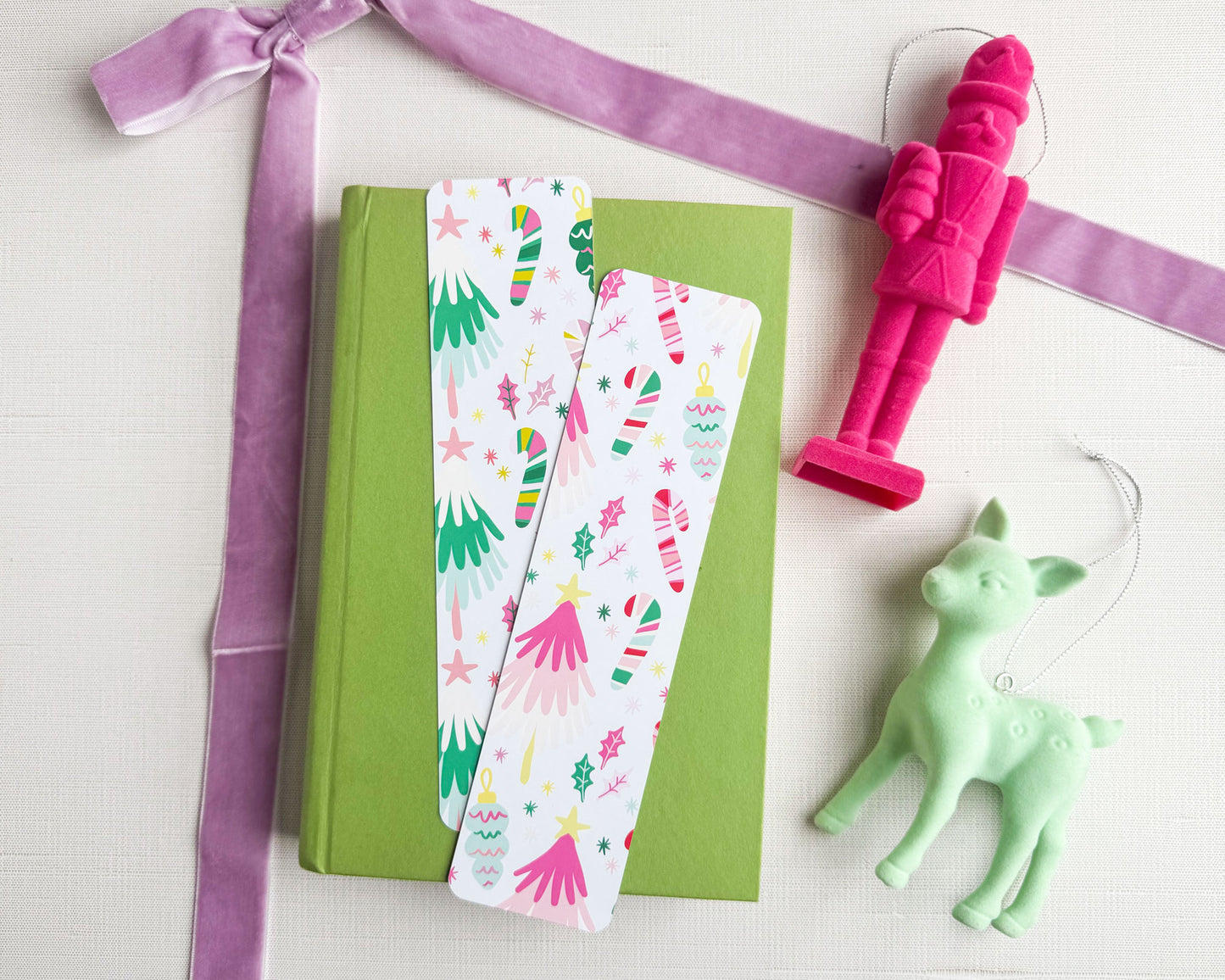 Bright Christmas Tree Pattern Bookmark