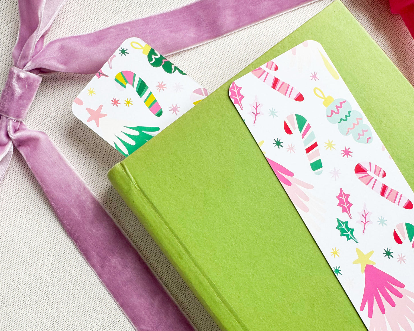 Bright Christmas Tree Pattern Bookmark