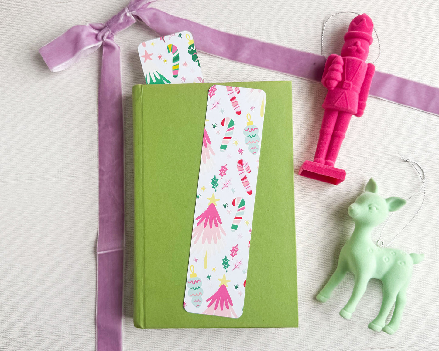 Bright Christmas Tree Pattern Bookmark