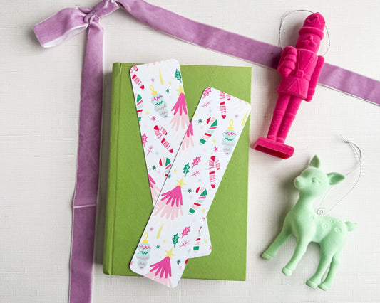 Bright Christmas Tree Pattern Bookmark