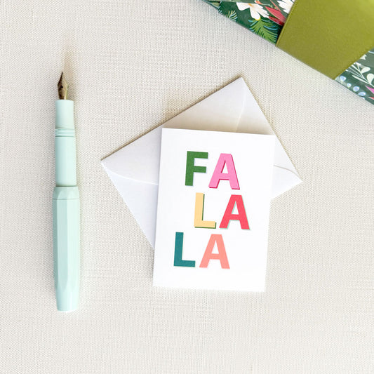 Retro Fa La La Gift Card Holiday Enclosure Cards