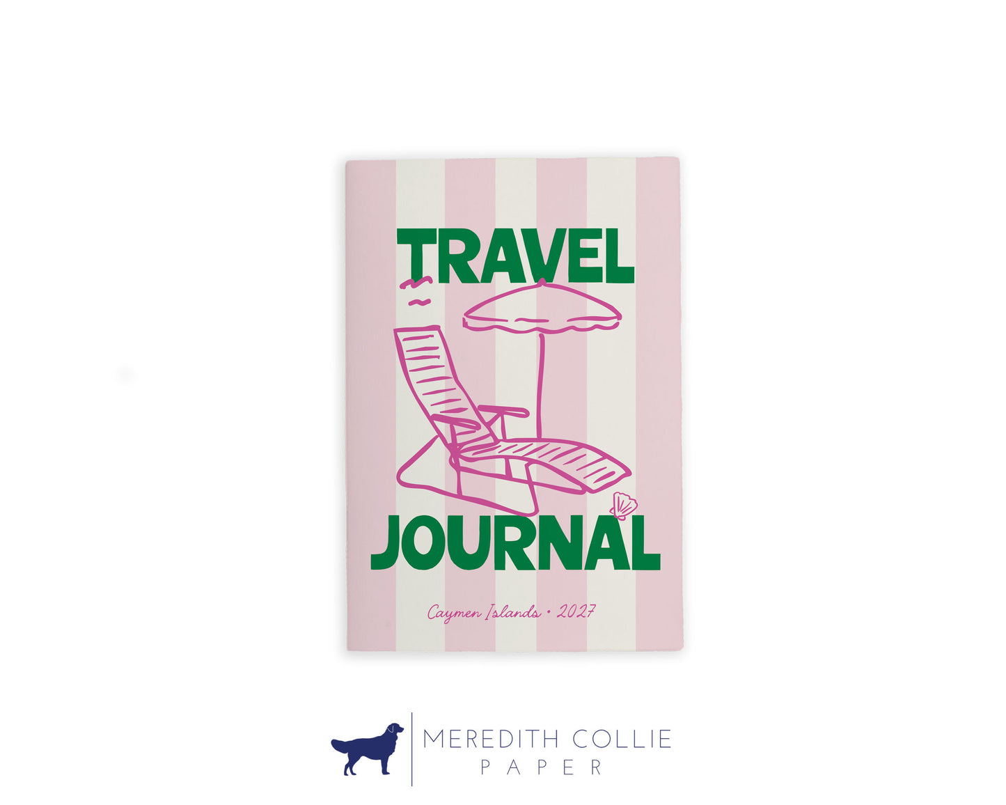 Cabana Beach Chair Personalized Travel Journal