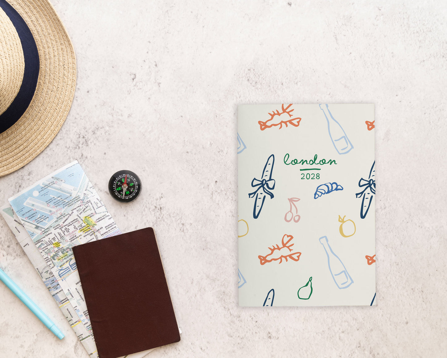 Food Doodles Personalized Travel Journal