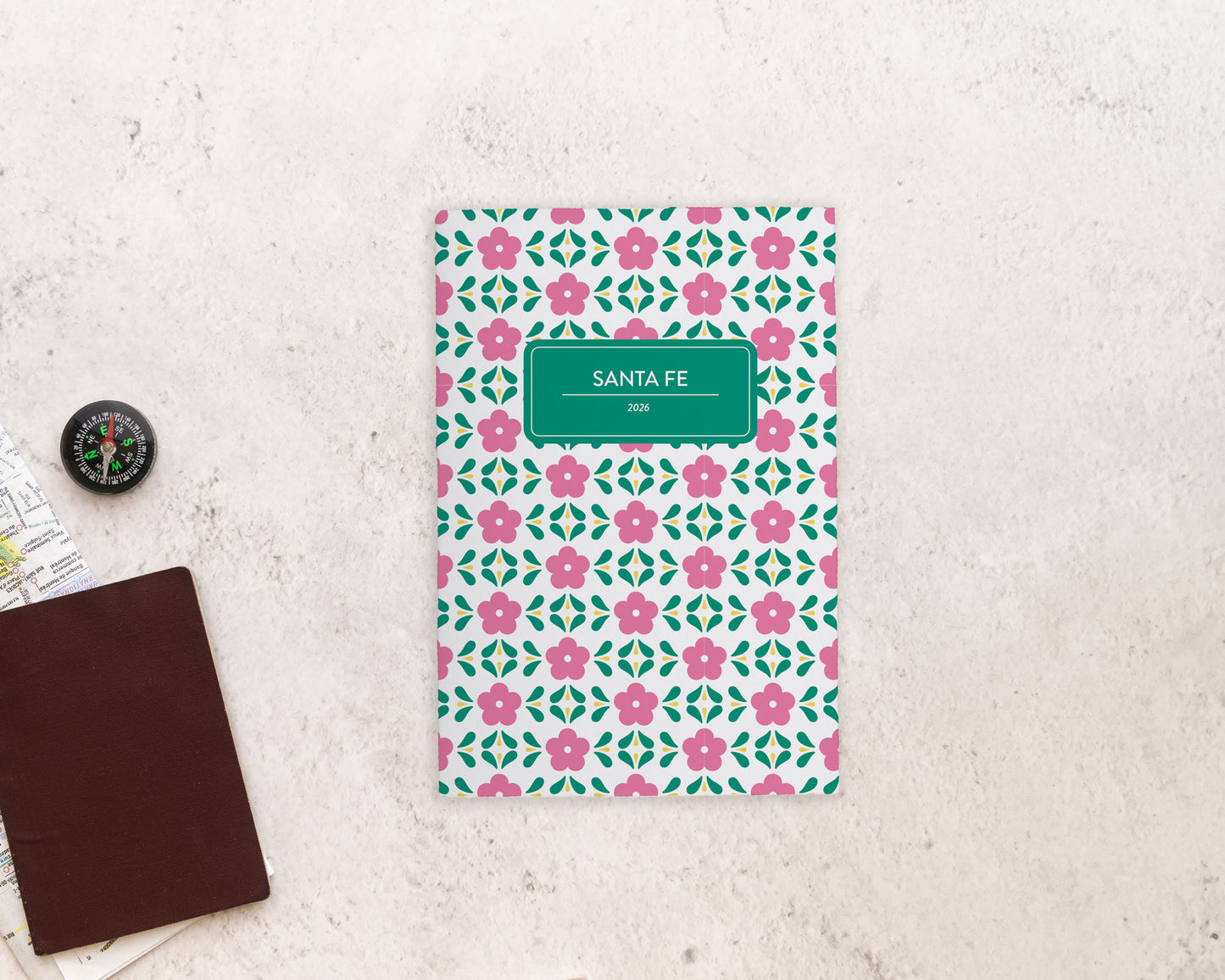 Mediterranean Florals Personalized Travel Journal