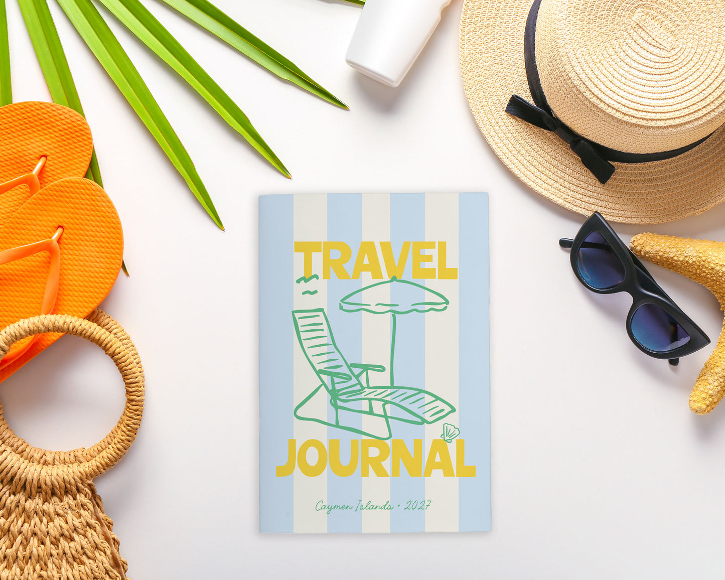 Cabana Beach Chair Personalized Travel Journal