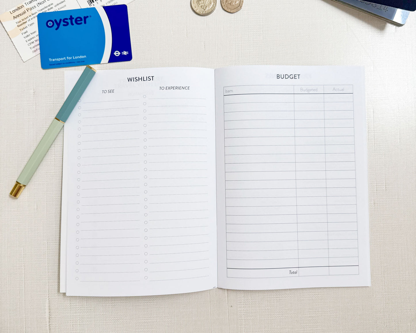 Bright Bon Voyage Personalized Travel Journal