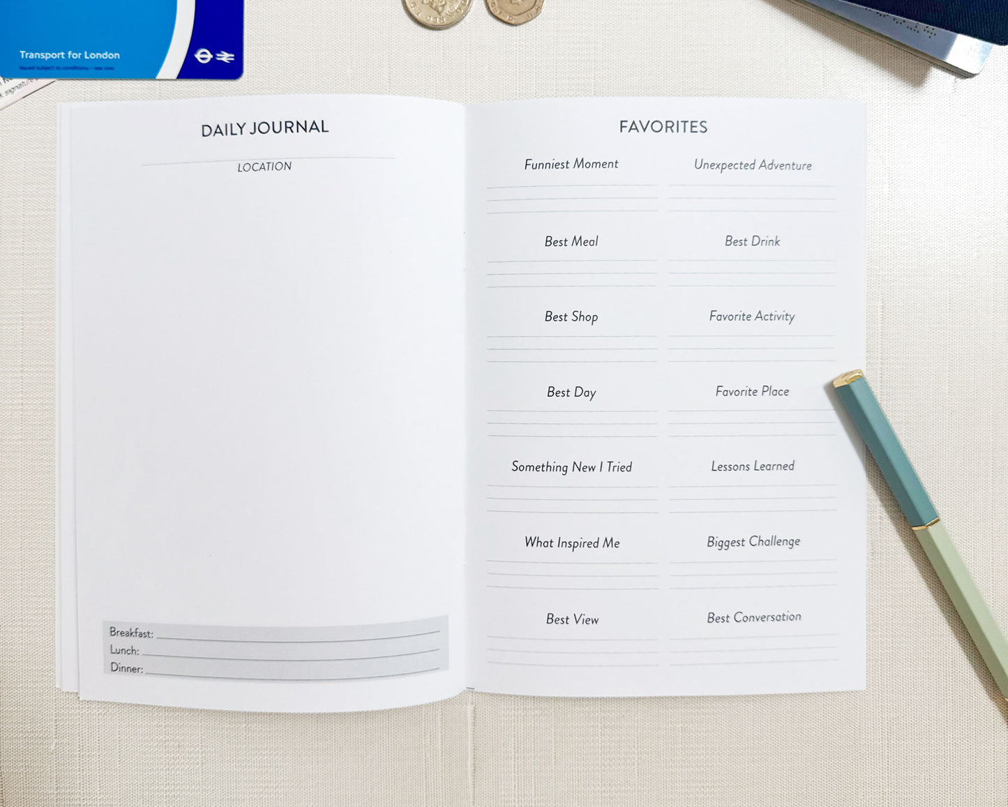 Bright Bon Voyage Personalized Travel Journal