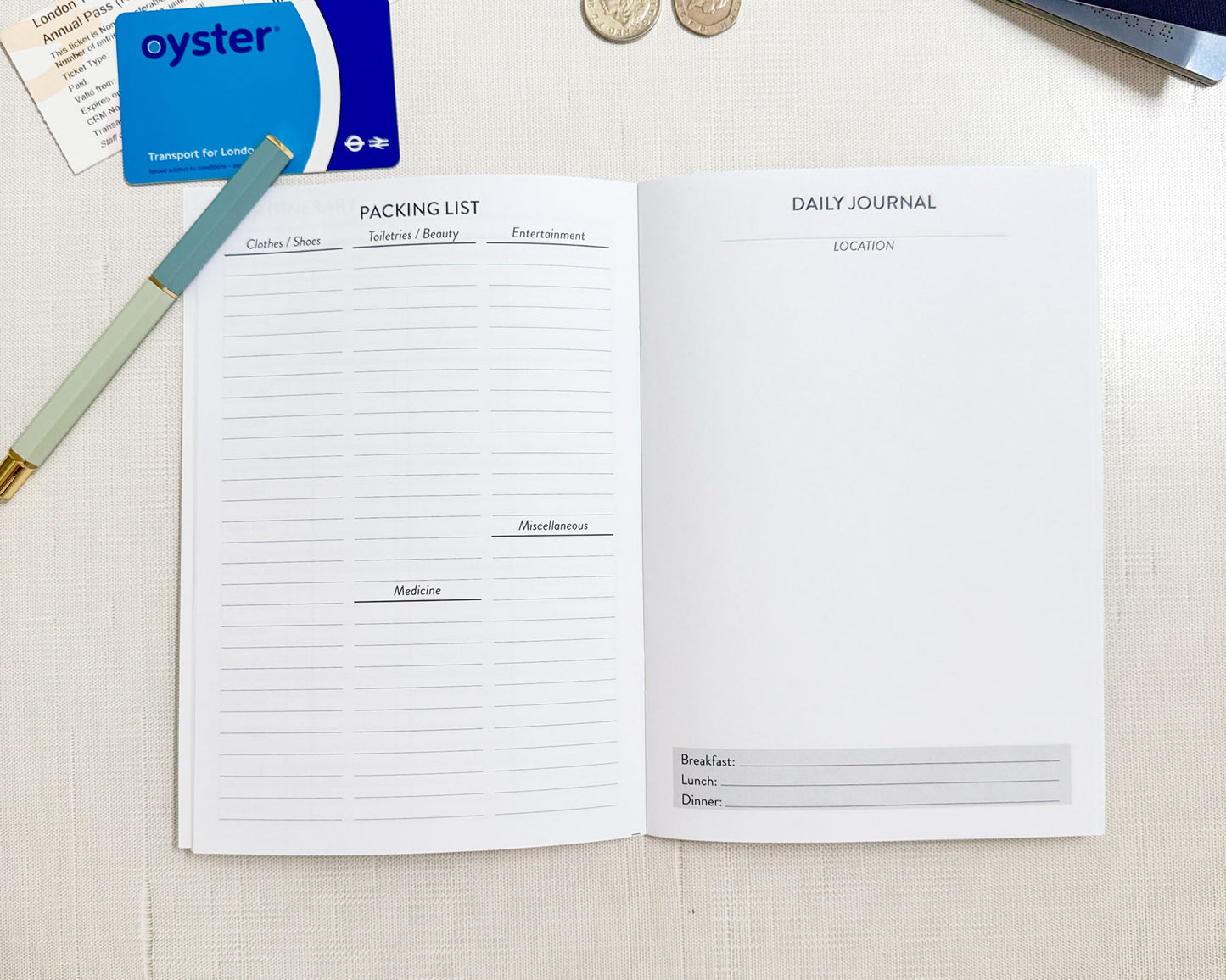 Bright Bon Voyage Personalized Travel Journal