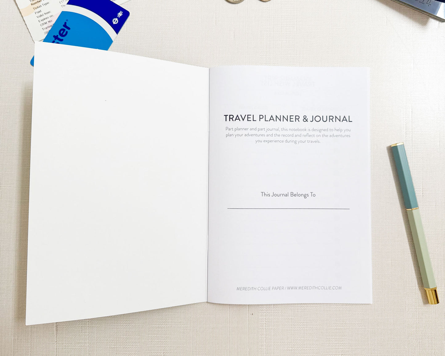 Bright Bon Voyage Personalized Travel Journal