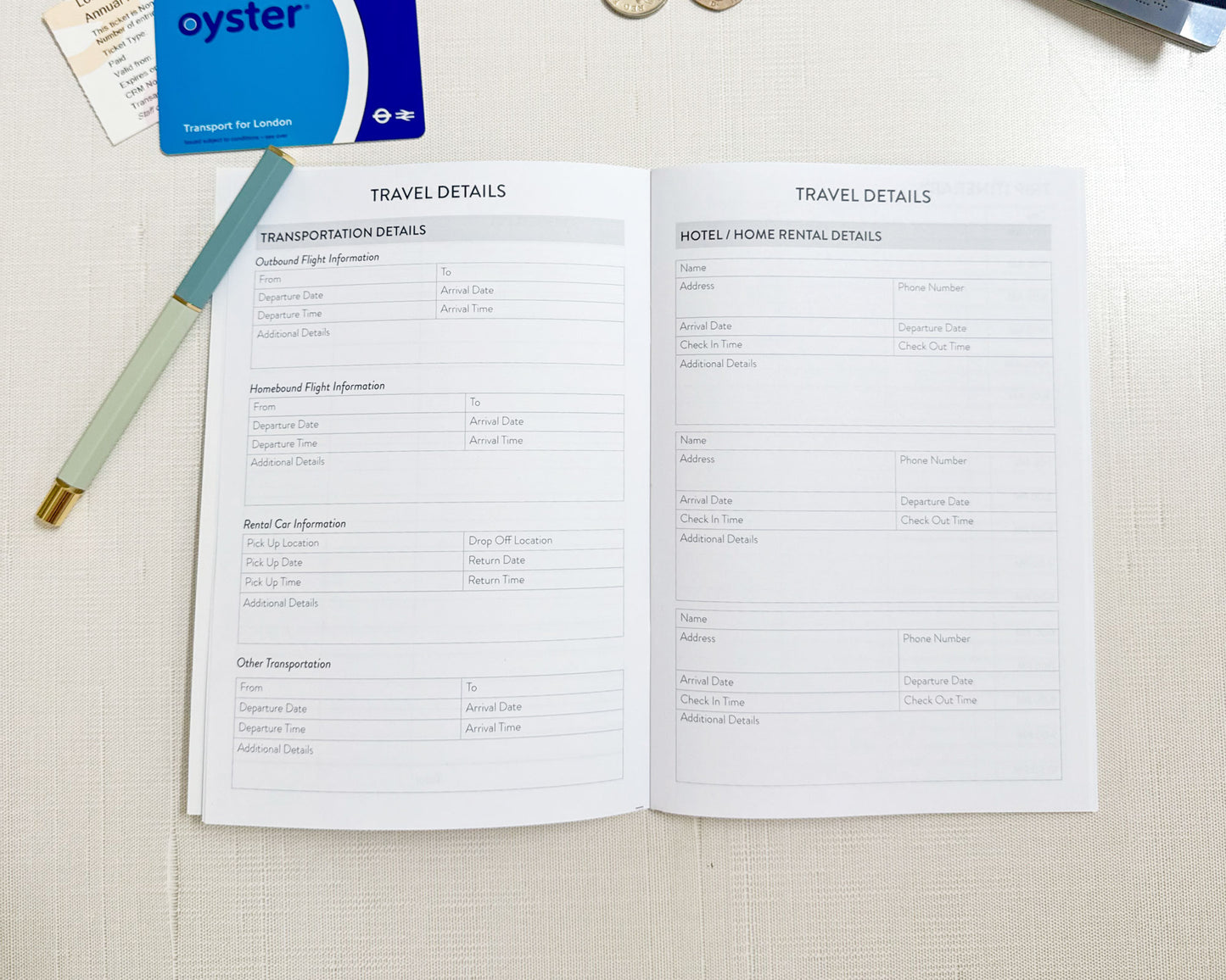 Bright Bon Voyage Personalized Travel Journal