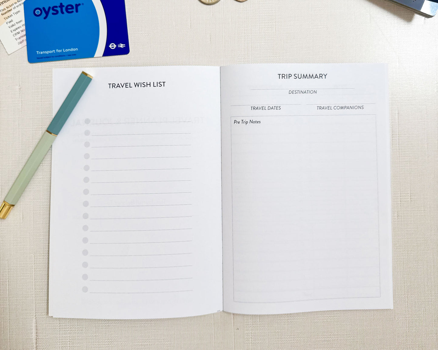 Bright Bon Voyage Personalized Travel Journal