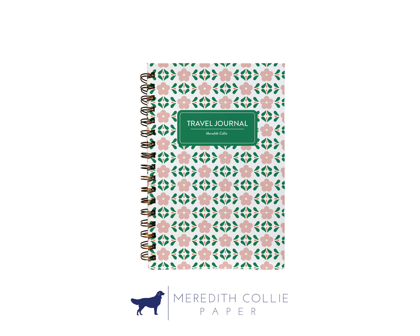 Mediterranean Florals Personalized Travel Journal