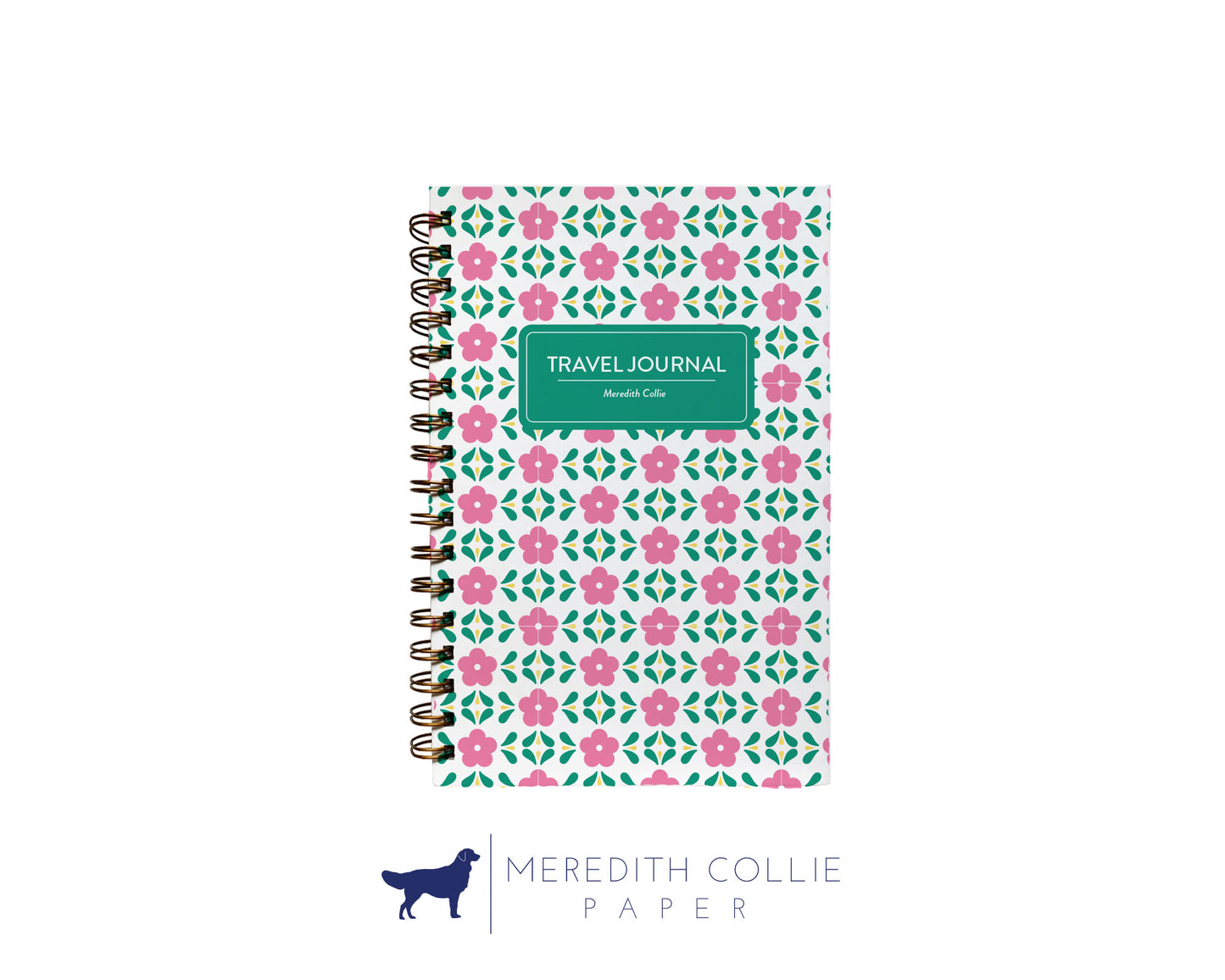 Mediterranean Florals Personalized Travel Journal