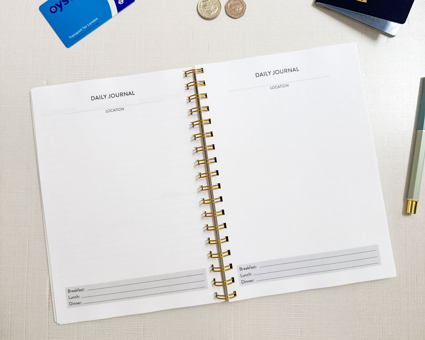 Bright Bon Voyage Personalized Travel Journal