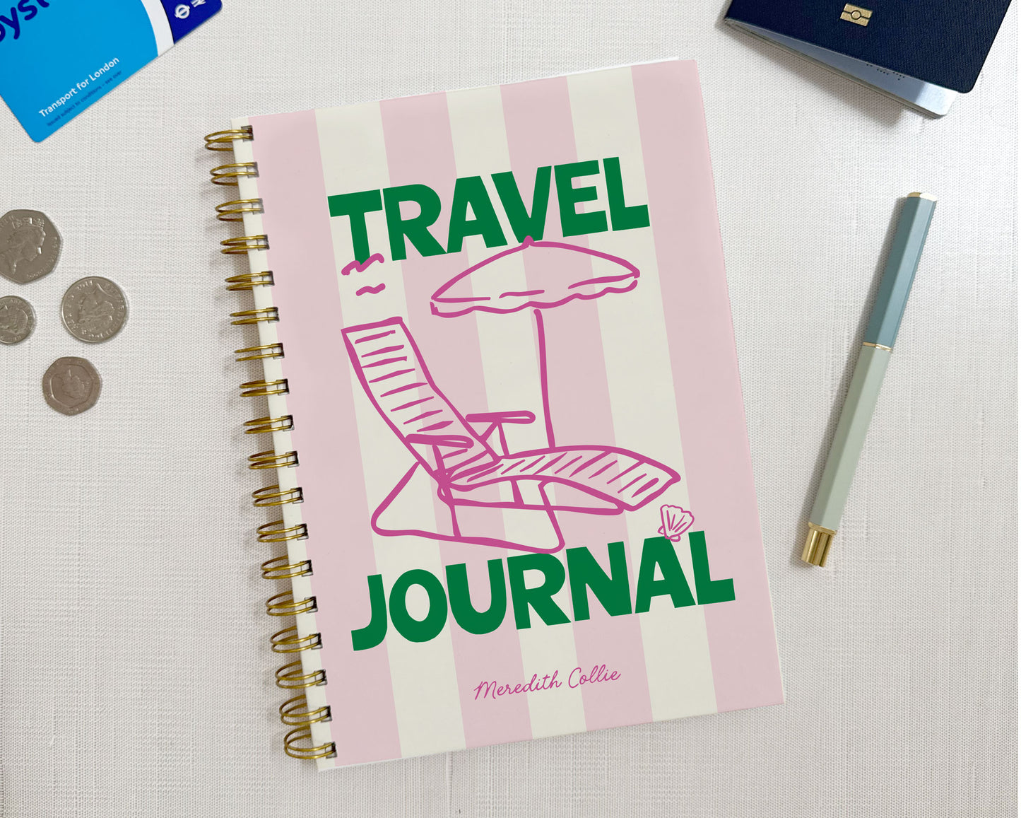 Cabana Beach Chair Personalized Travel Journal