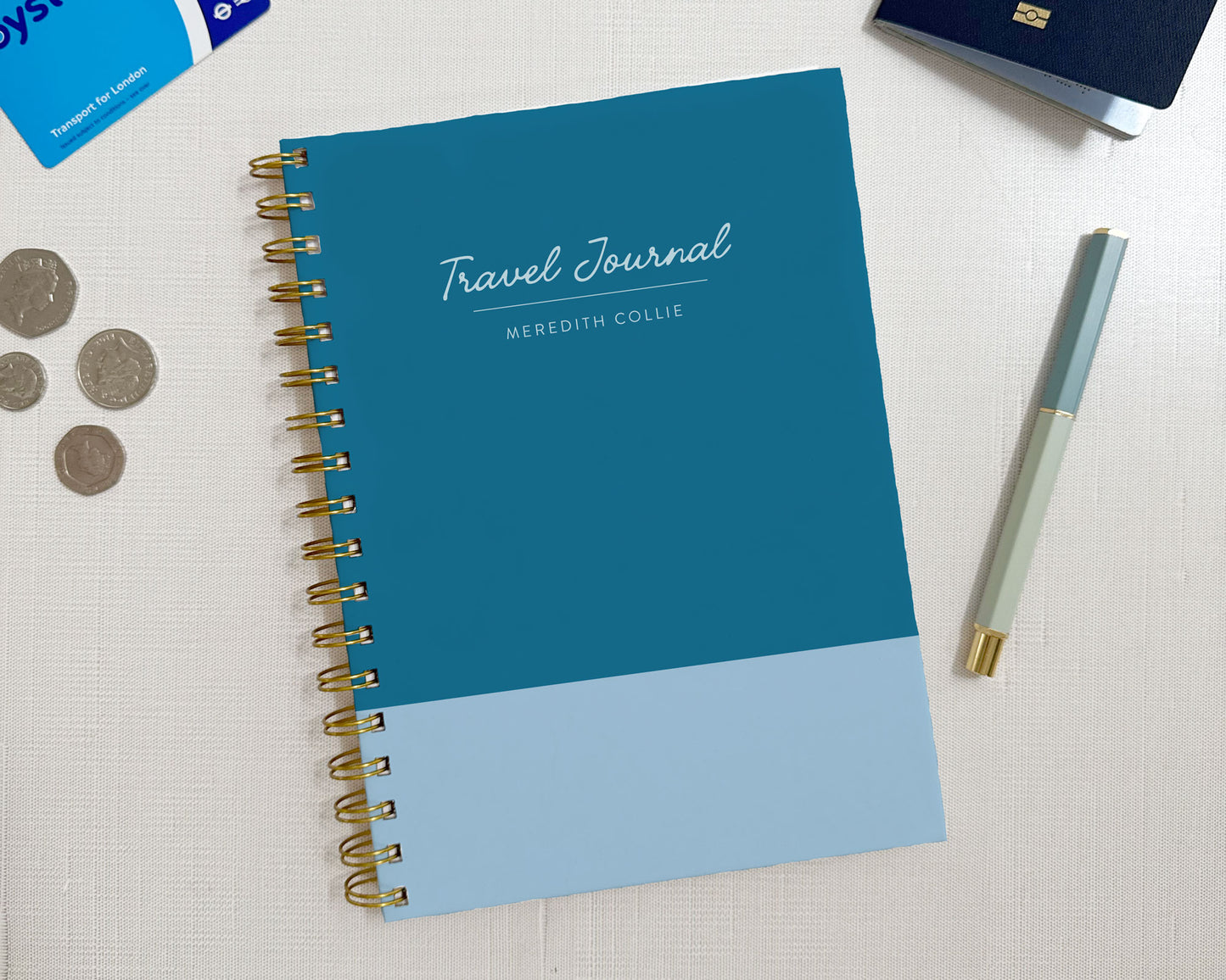 Color Block Personalized Travel Journal
