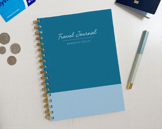 Color Block Personalized Travel Journal