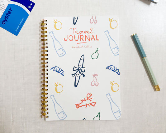 Food Doodles Personalized Travel Journal