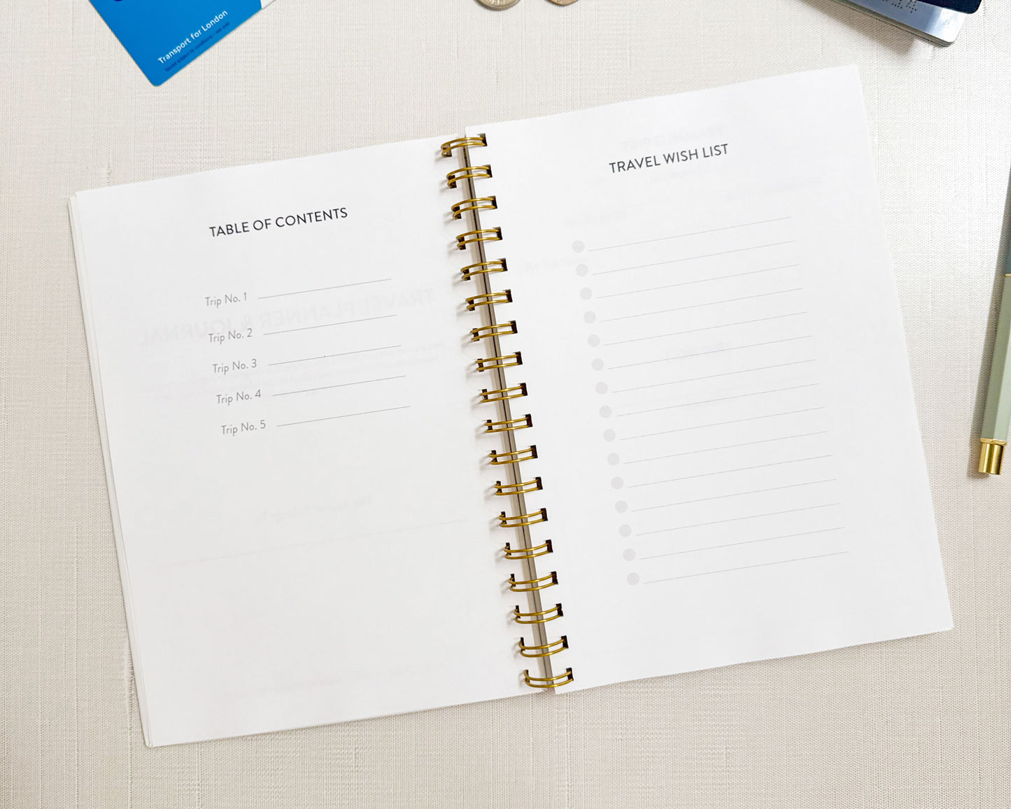 Bright Bon Voyage Personalized Travel Journal