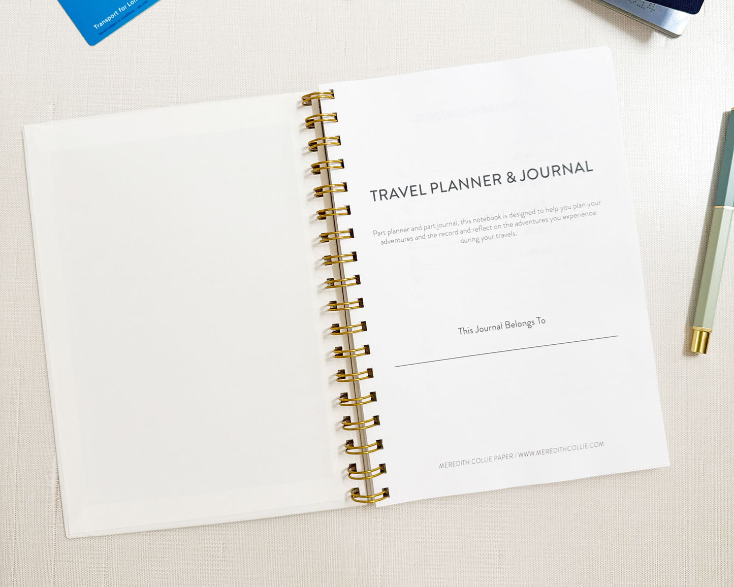 Bright Bon Voyage Personalized Travel Journal