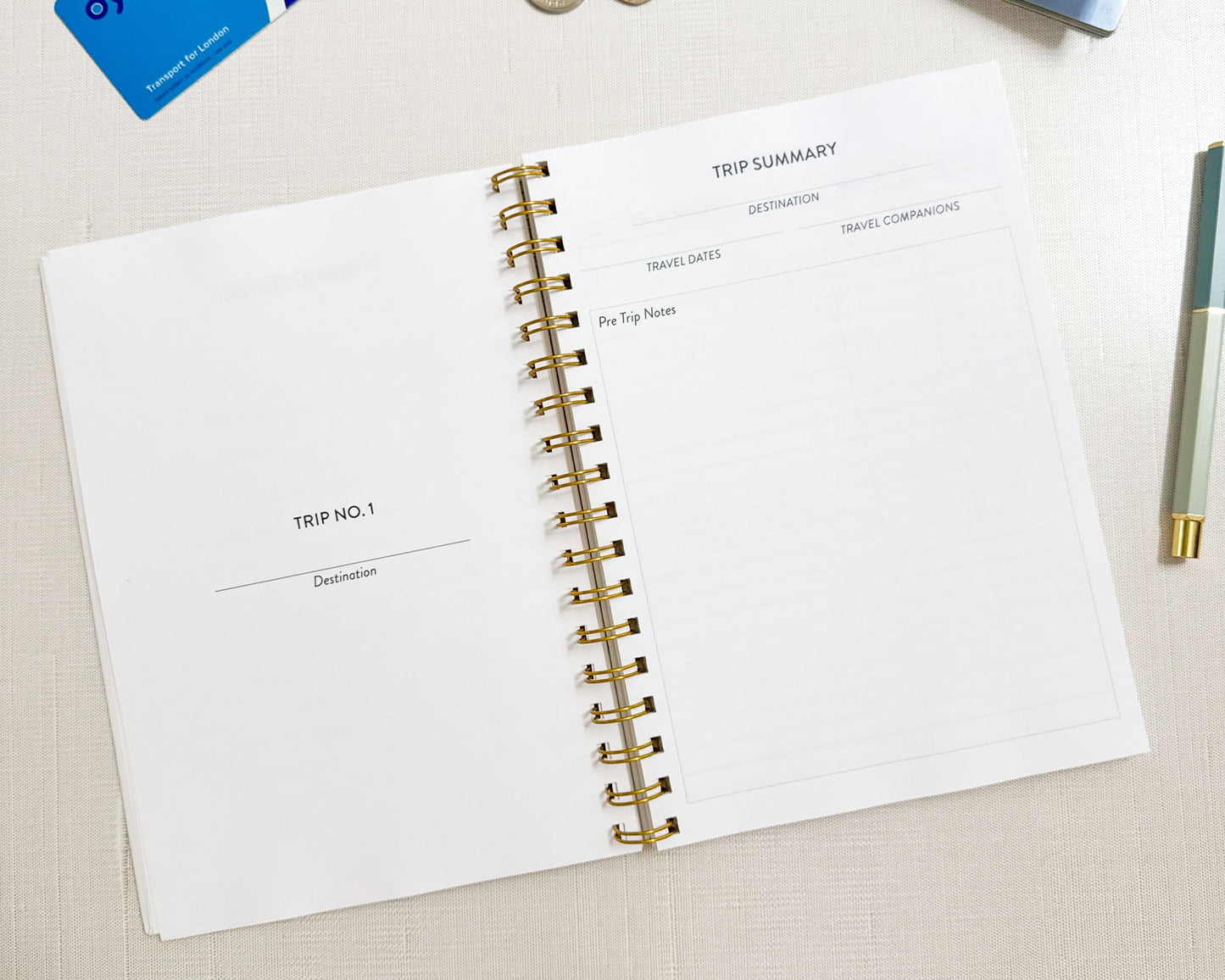 Bright Bon Voyage Personalized Travel Journal