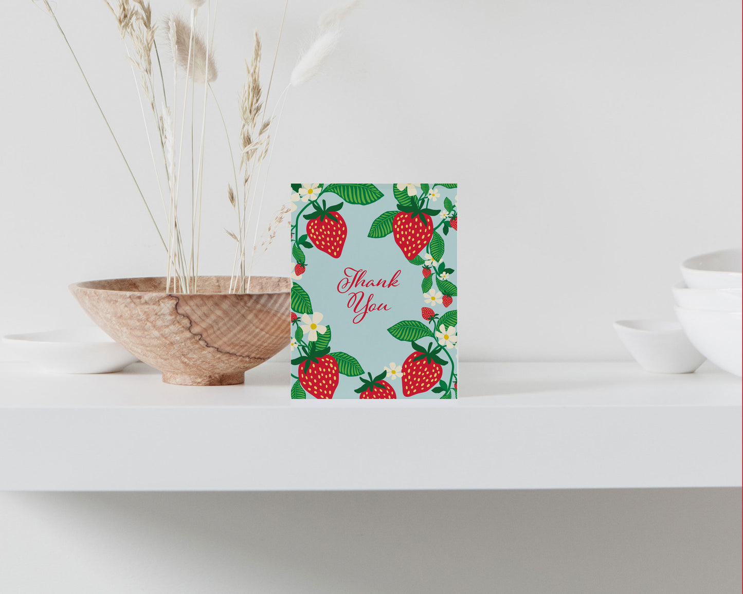 Strawberry Thank You Greeting Card