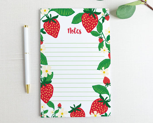 Strawberry Fields Lined Notepad