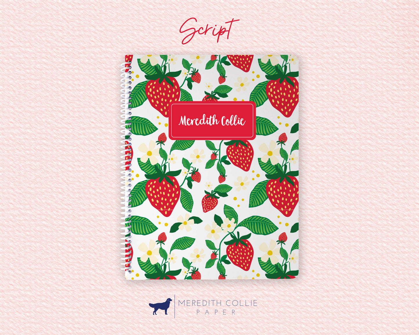 Personalized Strawberry Fields Spiral Notebook