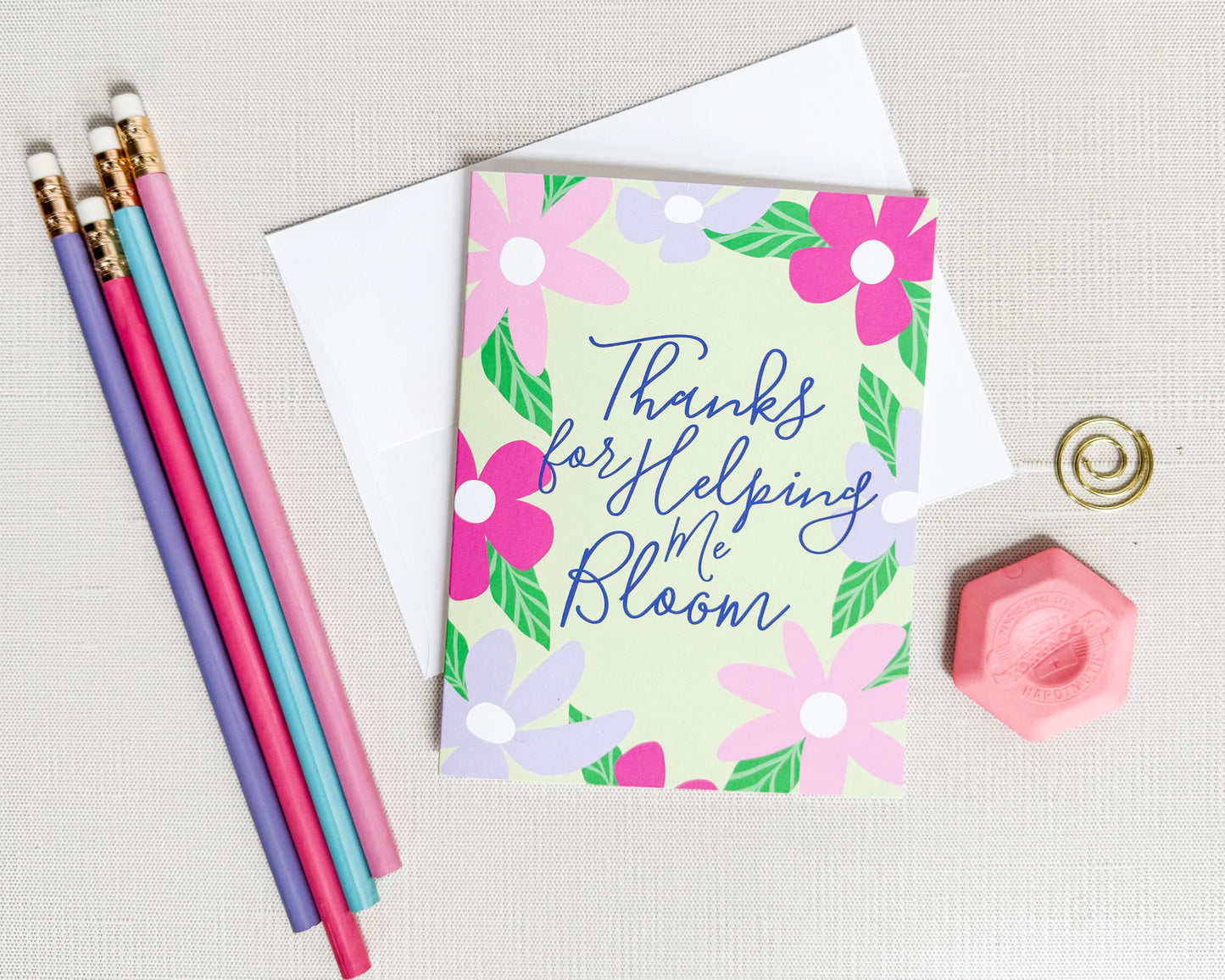 Bloom Thank You Teacher Appreciation Card